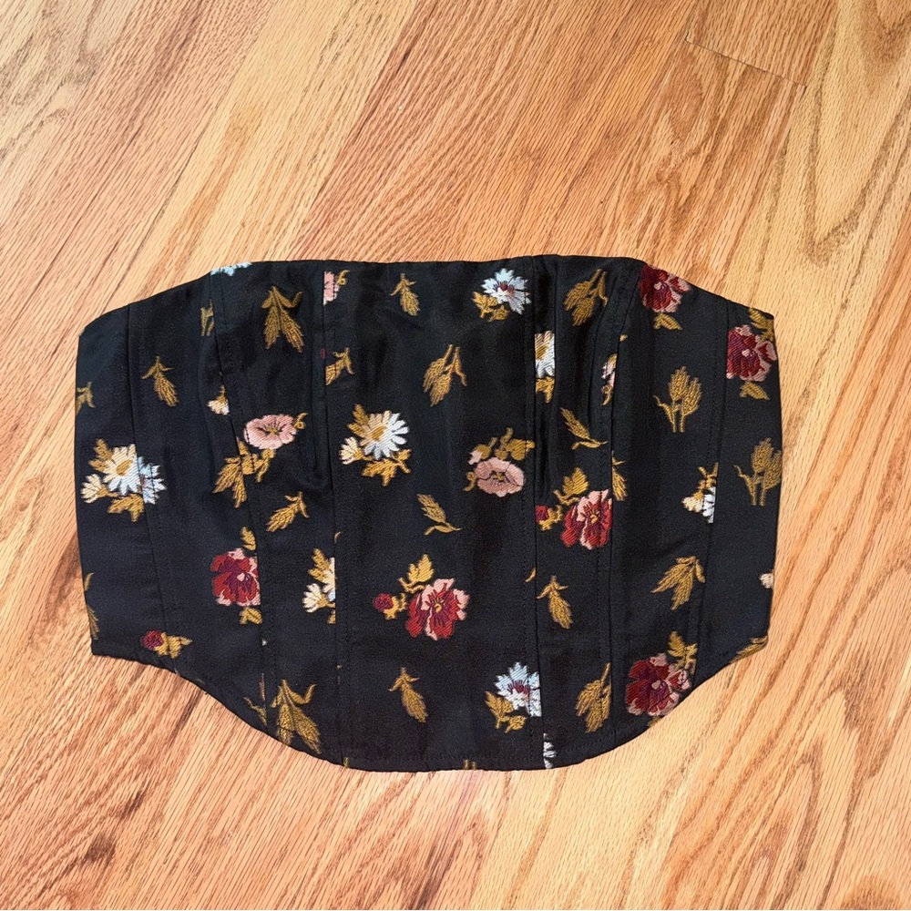 Anthropologie Maeve Embellished Cropped Corset Top